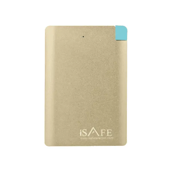 3000MAH iSAFE Card Power Bank 3000MAH Gold
