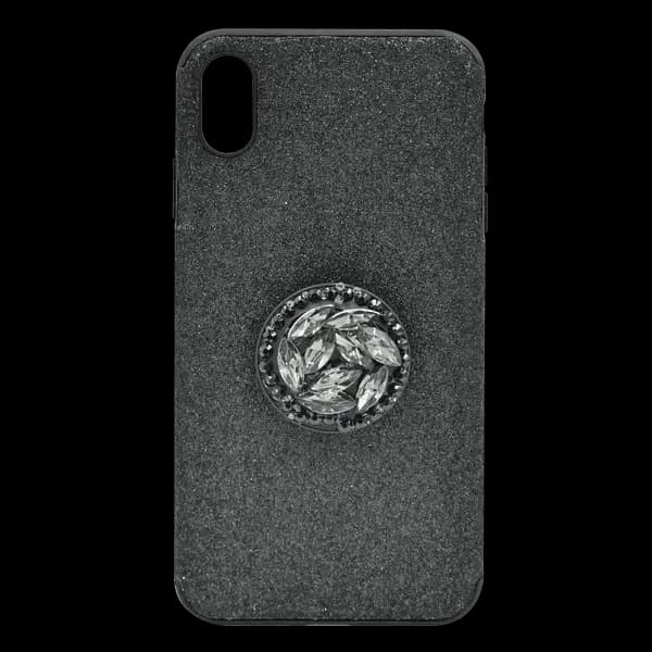 Bling Pop Socket Case iPhone Xs Max Black