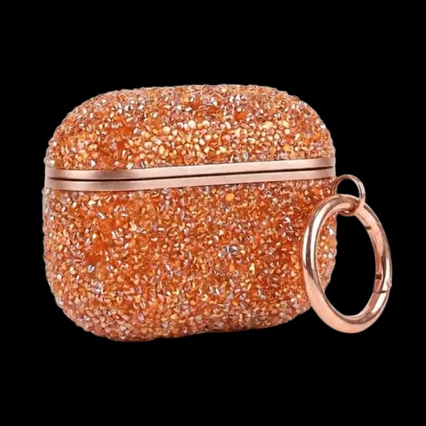 Bling World Stone Hard AirPods PRO3 Case Orange