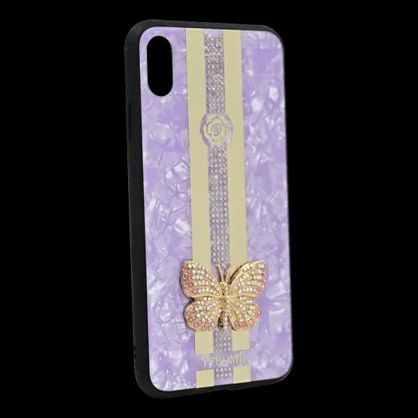 Butterfly Design Case iPhone Xs Max Purple