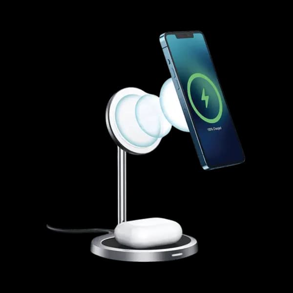 Choetech 2 In 1 Magnetic Wireless Charging Stand Grey