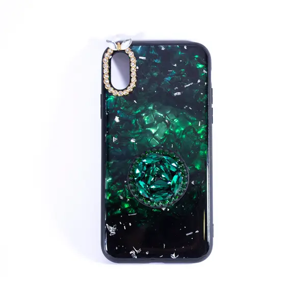 Crystal Pop Socket Case Green