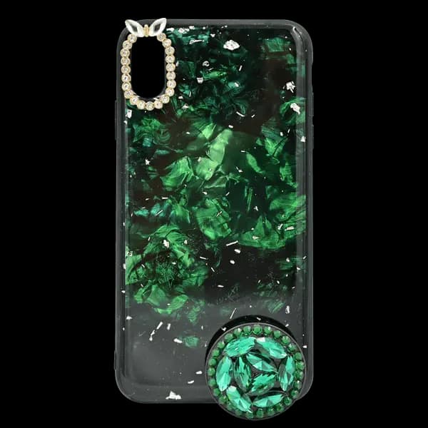 Crystal Pop Socket Case iPhone Xs Max Green