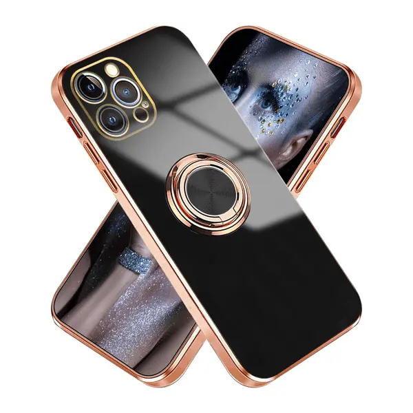 Dezoe Ring Design Case iPhone 13 Pro Black