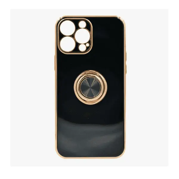 Dezoe Ring Design Case iPhone 13 Pro Max Black