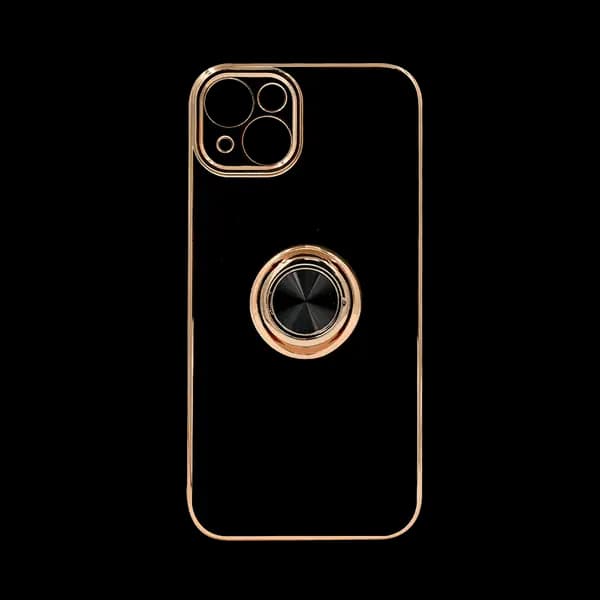 Dezoe Ring Design Case iPhone 15 Plus Black