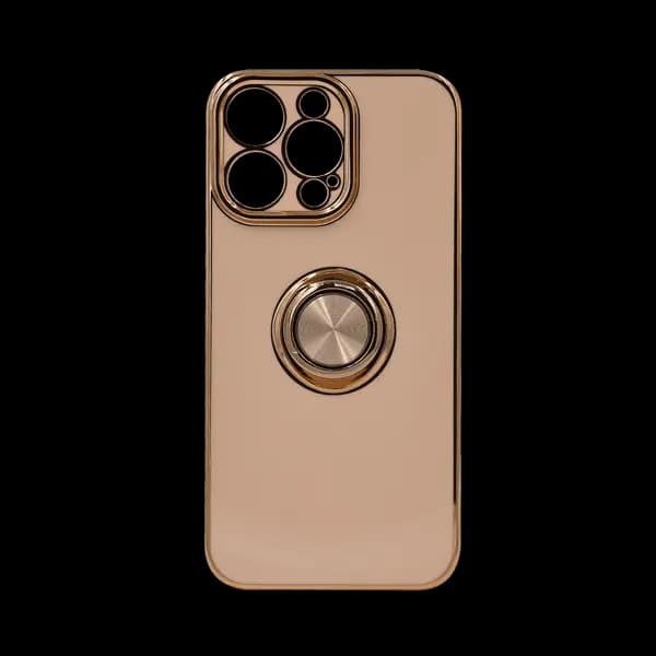 Dezoe Ring Design Case iPhone 15 Pro Max Pink