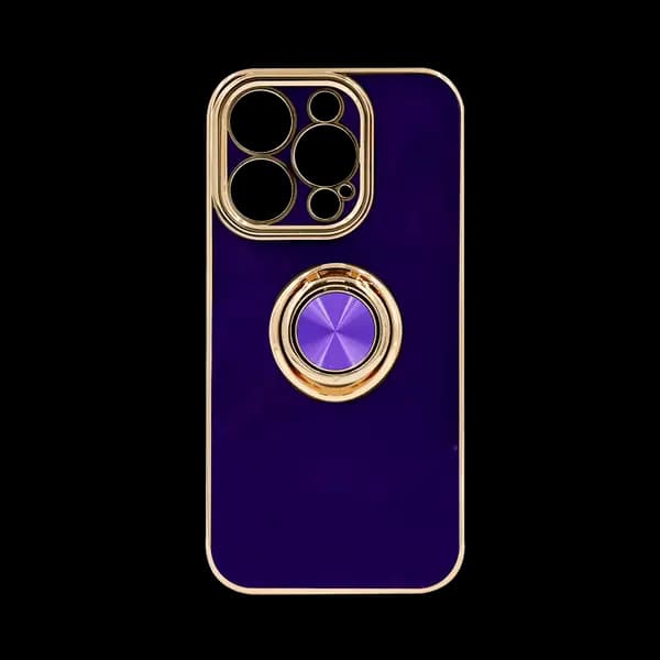 Dezoe Ring Design Case iPhone 15 Pro Purple
