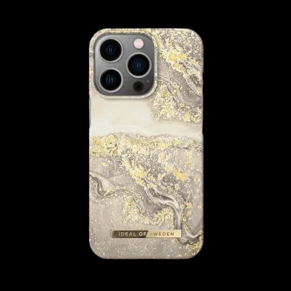 Fashion Case Ideal Of Sweden Case iPhone 14 Pro Sparkle Greige Marble