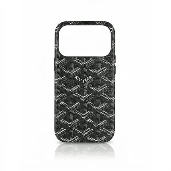 Goyard Leather Hard Case iPhone 17 Pro Black