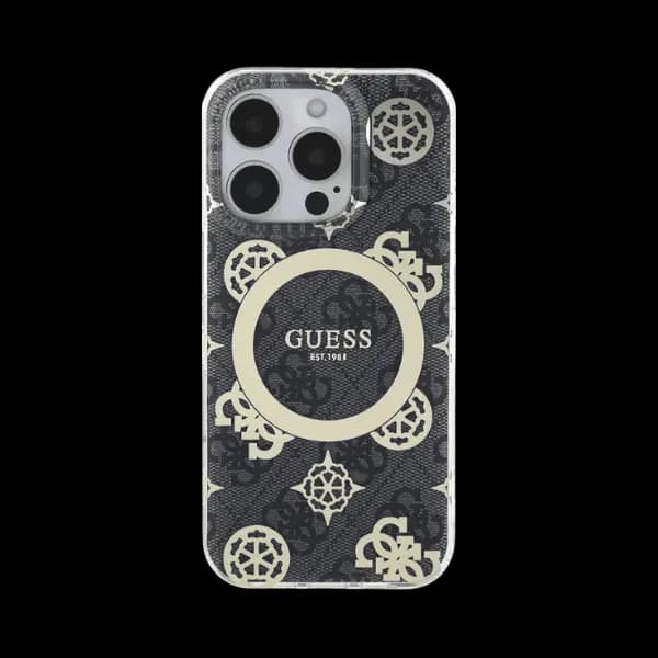 Guess Iml Design Print Case For iPhone 16 Pro Max Black