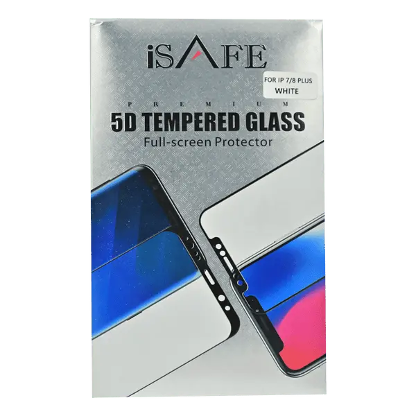 iSAFE 5D Glass Screen Guard IPHONE8 Plus White