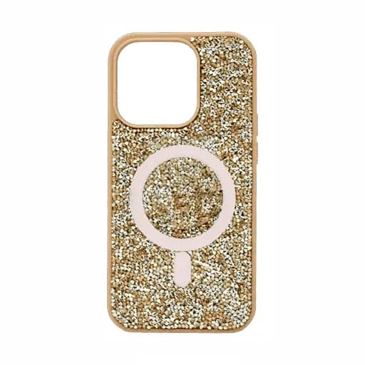 iSAFE Bling MagSafe Hard Cover iPhone 15 Pro Max Natural Titanium