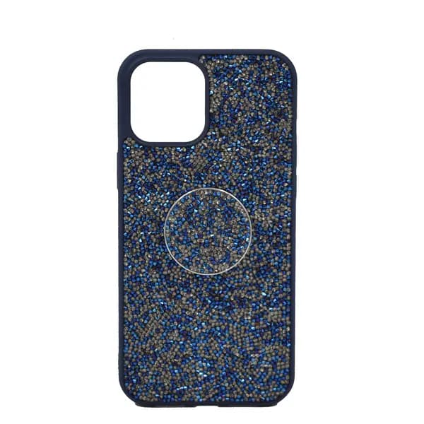 iSAFE Bling Stone Leather Case iPhone 12 12 Pro Blue
