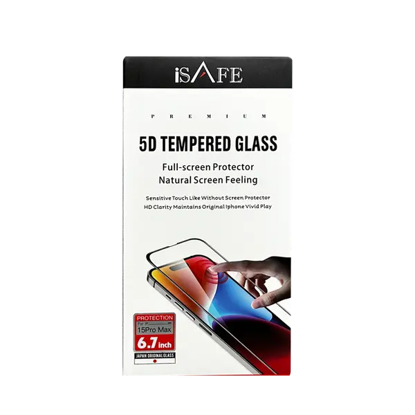 iSAFE HD Glass Screen Guard iPhone 15 Pro Max