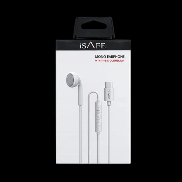 iSAFE Mono Type C Earphones White