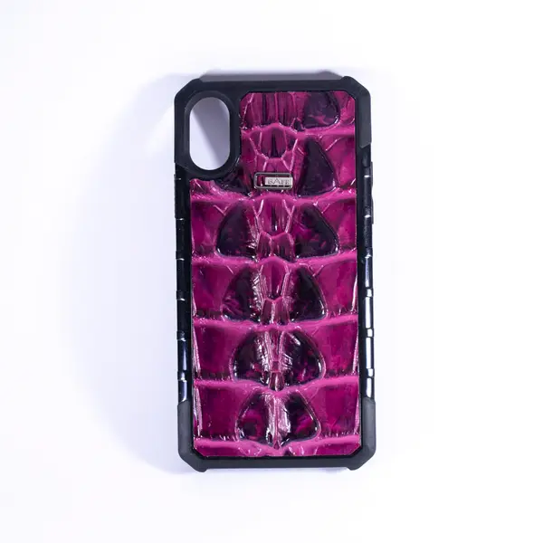 iSAFE Signature Crocodile Leather Back Case Red