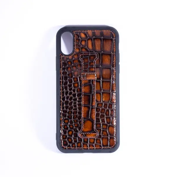 iSAFE Signature Crocodile Leather Ring Back Case