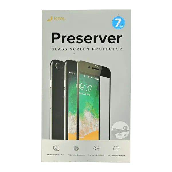 Jcpal Preserver Glass Screen Protector IPHONE8 White JCP3671