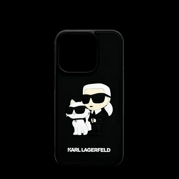 Karl Lagerfeld 3D Rubber Case With Nft Karl Choupette iPhone 15 Pro Black