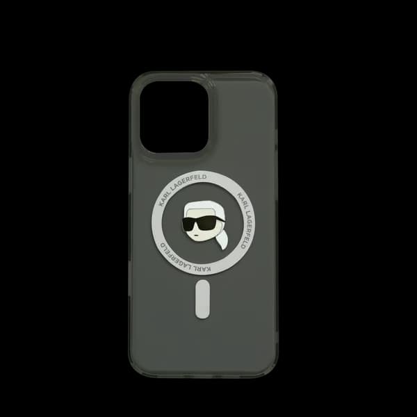 Karl Lagerfeld MagSafe Iml Hard Case With Karl Head For iPhone 16 Pro Max Black