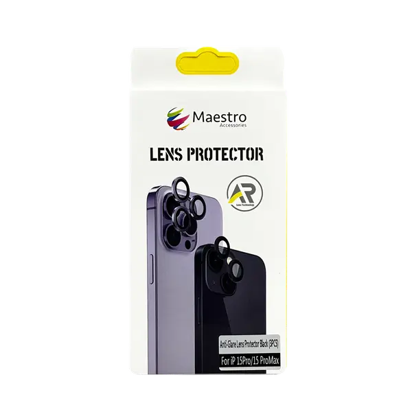 Maestro Anti Glare Lens Protector iPhone 15 Pro 15 Pro Max Black