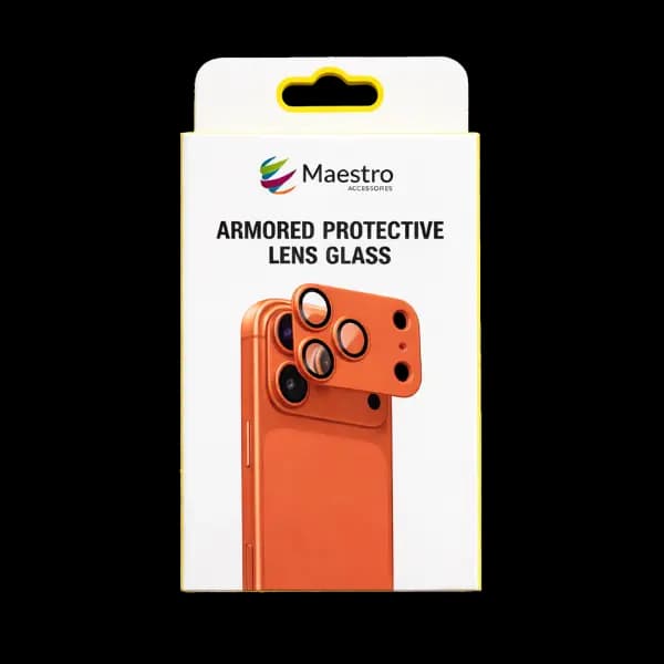 Maestro Armor Camera Glass Protector iPhone 17 Pro Max Orange