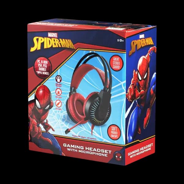 Marvel Mv 2000 Spiderman Gaming Headphone With Boom Mic Red