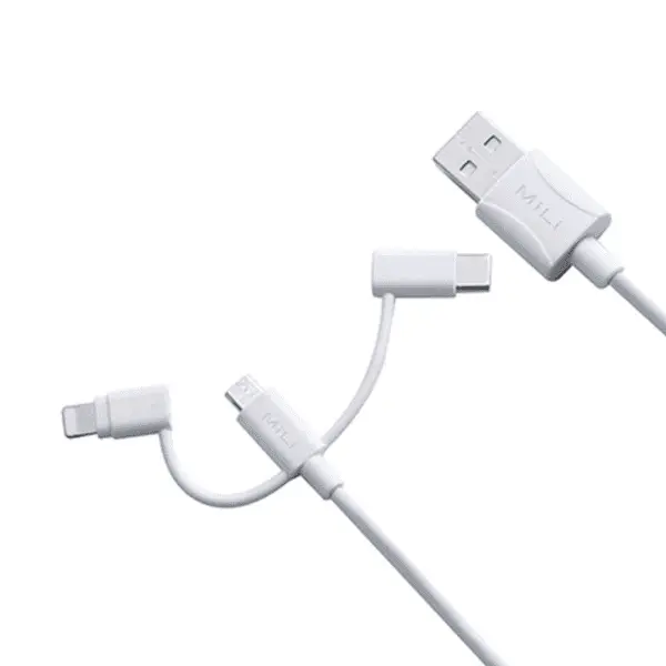 Mili 3IN1 Cable 1M White