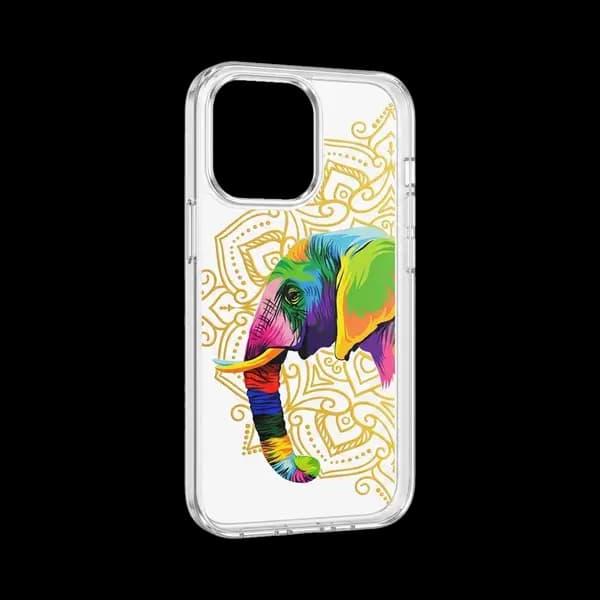 Mobilius Shockproof Case With MagSafe For Apple iPhone 14 Pro Jaipur S Elefant White