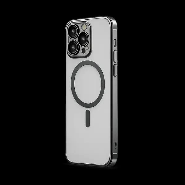 Movenchy Tpu MagSafe Case iPhone 15 Pro Max Silver