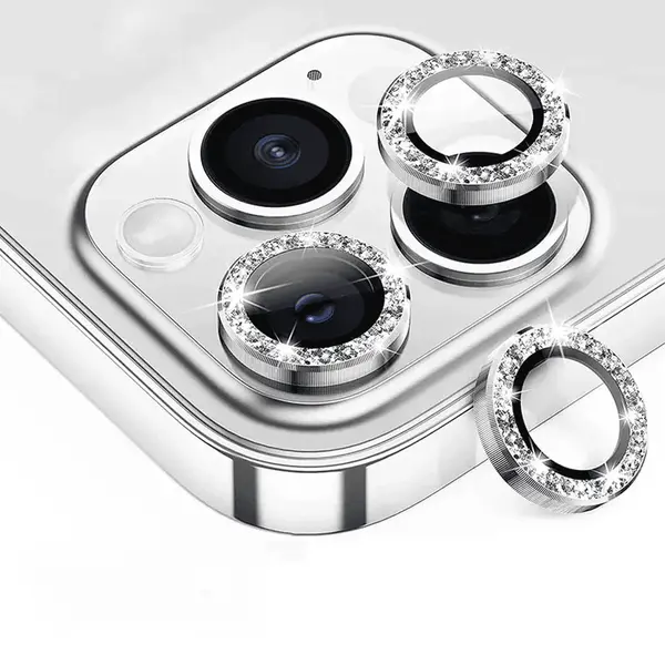 Perfect Silver Glitter Camera Lens Protector