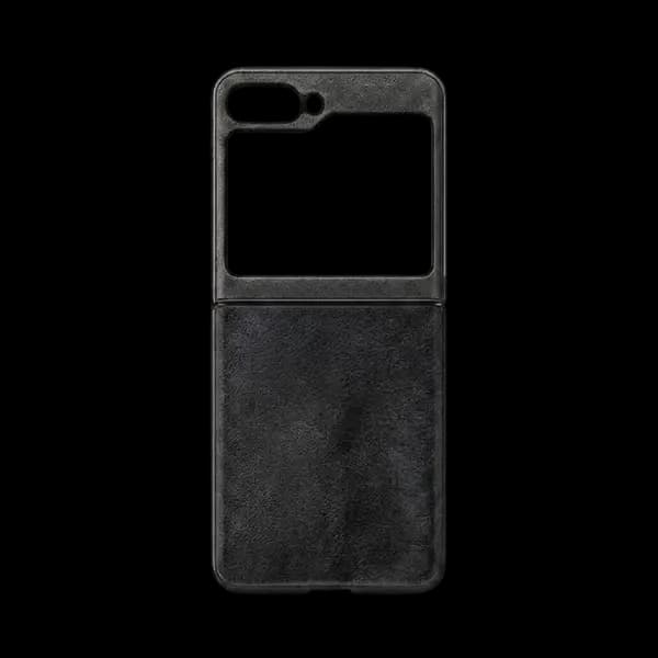 Samsung Galaxy Z FLIP6 Black Leather Case