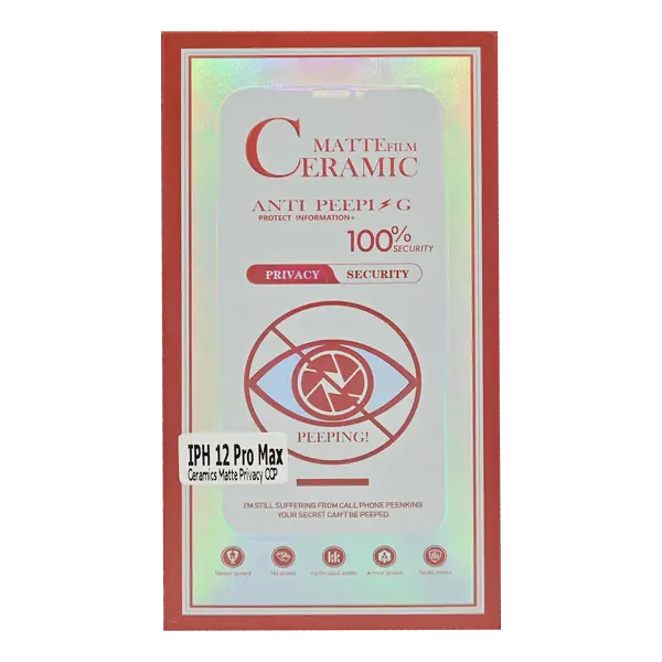 Tempered Glass Screen Protector iPhone 12 12 Pro Matt Privacy